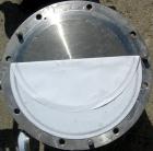 Used Millipore Sterilizing/Pancake Type Filter, 293 MM Diameter, 304 Stainless Steel. Filter area 518 cubic CM, max 125 PSI inlet, pre-filter diameter 257 MM. 1