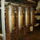 Used 3-L Cartridge Filter, model FWFA-3840-F150, 304 stainless steel. Approximately 24