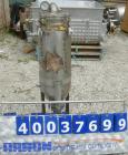 Used Basket Strainer Filter, 316 stainless steel. Jacketed chamber approximately 8