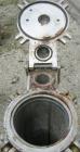 Used- Basket Strainer Filter, 316 stainless steel. Jacketed chamber approximately 8