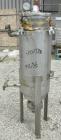 Used Basket Strainer Filter, 316 stainless steel. Jacketed chamber approximately 8