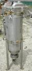 Used Basket Strainer Filter, 316 stainless steel. Jacketed chamber approximately 8