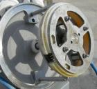 Used Vertical cartridge filter, stainless steel construction, 8 in ID with air cylinder for lid.