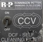 Used Ronningen-Petter Self Cleaning Mechanical Filter, model  DCF-400, 316 stainless steel. Flow rate 2-30 gallons per minute. Total capacity 0.94 gallon, purge capacity 4 fluid ounces, filtration su...