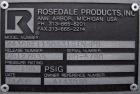 Used Rosedale Multi-Bag Filter, Model 24302F1150S316TN-PB, 316 Stainless Steel.  26.4 square feet filter area, 600 gallons per minute. Chamber 24