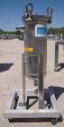 Used Rosedale Products Mesh Basket Filter, Model 8-15-2P-1-150-CS-T-S-BM, 304 Stainless Steel. 2.3 square feet, rated up to 220 gallons per minute. Approximate 8 1/2