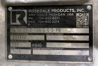 Used Rosedale Filtration Products Model 8 Basket Strainer & Bag Filter