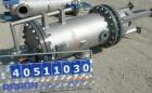 Used USF Filtration Separators Teflon Lined Filter, model T940450-000, type 120FH4-316L-6FD-C150-222ECTFE 90MILS, 316L stainless steel. Approximately 19.625'' x 52'' straight side. Flat bolt on top, ...