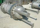 Used USF Filtration Separators Teflon Lined Filter, model T940450-000, type 120FH4-316L-6FD-C150-222ECTFE 90MILS, 316L stainless steel. Approximately 19.625'' x 52'' straight side. Flat bolt on top, ...