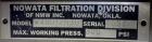 Used- Nowata Filtration W4 Series Liquid Bag Filter Housing, Model W4UN12N30, 316 Stainless Steel. Flow rates to 50 gallons ...
