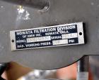 Used Nowata Filtration W4 Series Liquid Bag Filter Housing, Model W4UN12N30, 316 Stainless Steel. Flow rates to 50 gallons per minute, surface area 1 square foot, volume 130 cubic inches. Approximate...