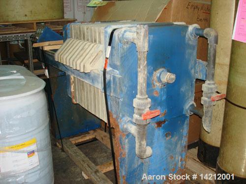 Unused-Used JWI (US Filter - Siemens) 2 cu ft Filter Press. Automatic, air/hydraulic. Seal replaced, hydraulics now go to 5,000 psi. Filter cloths look like new.Tested great, no leaks.