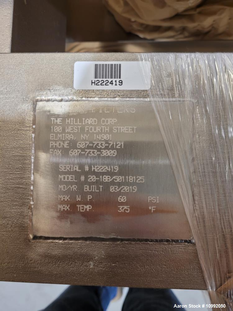 Unused - Star Filters (Hilliard Corp) Model
2018B50118125 S/S Plate and Frame F