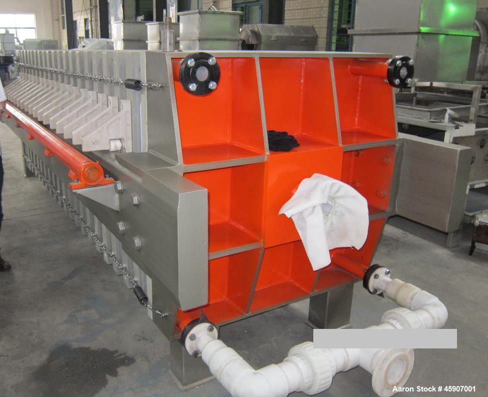 Unused - Hydraulic Filter Press. Automated open and impact mechanism.