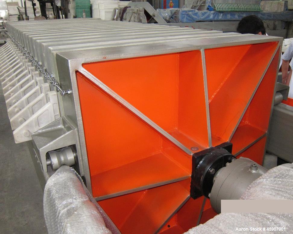 Unused - Hydraulic Filter Press. Automated open and impact mechanism.