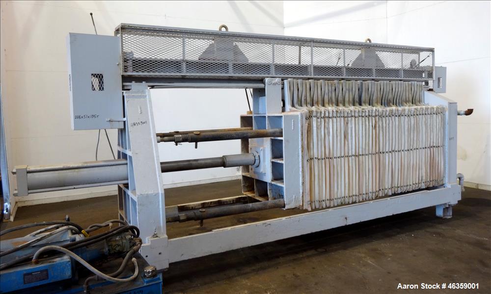 Used-Filter Press, Carbon steel frame with 43 polypropylene plates.