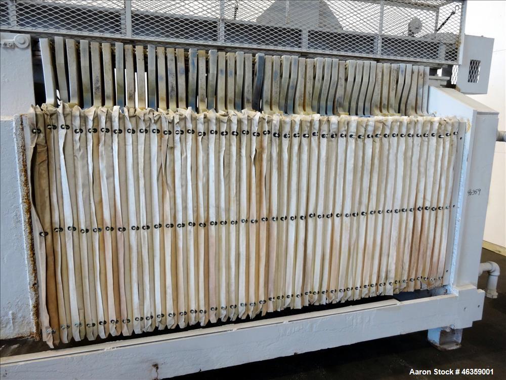 Used Filter Press, Carbon steel frame with 43 polypropylene plates.