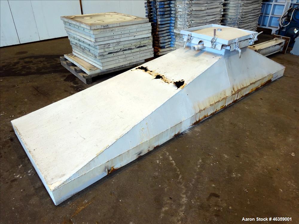 Used Filter Press, Carbon steel frame with 43 polypropylene plates.