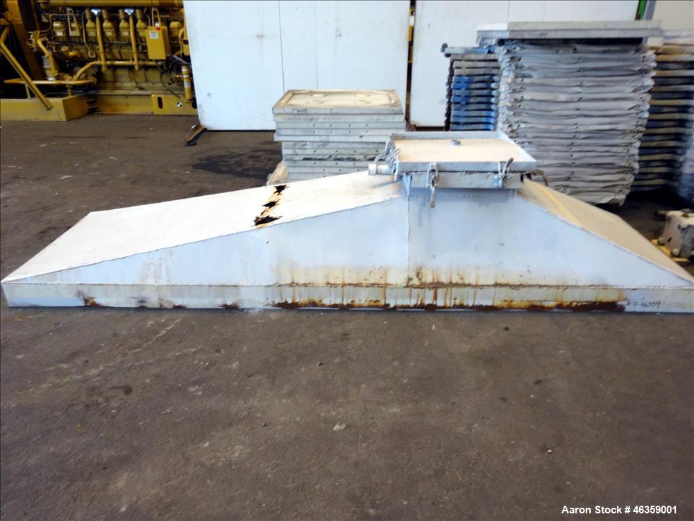 Used Filter Press, Carbon steel frame with 43 polypropylene plates.