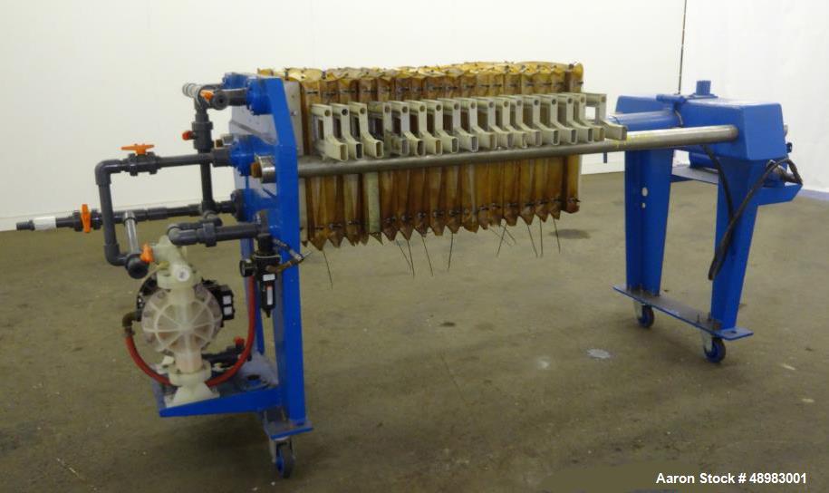 Used Micronics Filter Press, 3 cuft. Cake Capacity.