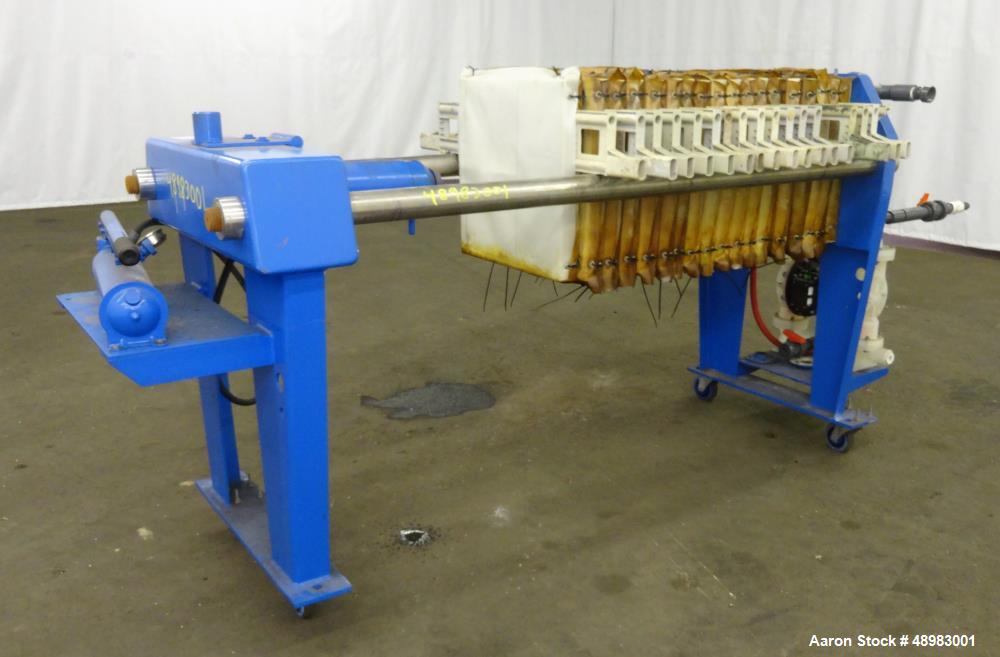 Used Micronics Filter Press, 3 cuft. Cake Capacity.