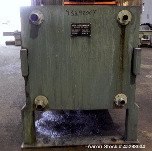 Used Avery Filter Company Filter Press, Model 800KF/10/32. (15) 800mmx 800mm x approximate 1/2” recess polypropylene filter plates. Approximately 80 square feet filter area, 3.4 cubic feet cake capac...