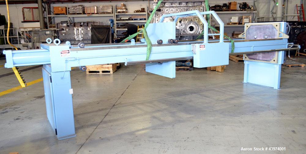 Used Beckart Environmental Hy-Pack Filter Press, Model 1000-40(60)A.  Carbon steel frame, (64) 39-1/4" x 39-1/4" x approximately 1/2" recess polypropylene plates, (1) head, (1) tail plate. Approximat...