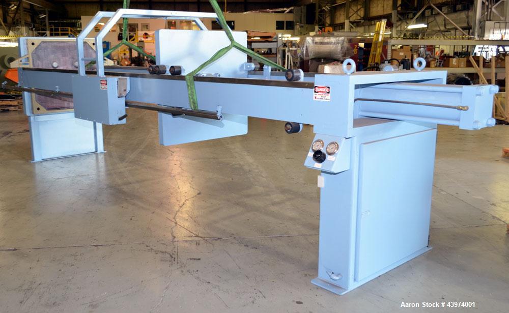 Used Beckart Environmental Hy-Pack Filter Press, Model 1000-40(60)A.  Carbon steel frame, (64) 39-1/4" x 39-1/4" x approximately 1/2" recess polypropylene plates, (1) head, (1) tail plate. Approximat...