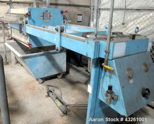 Used Beckhart Environmental Hy-Pack Filter Press. (19) 24’’ x 24’’ Polypropylene plates, approximately 2’’ thick. Approximate 76 square feet filter area.