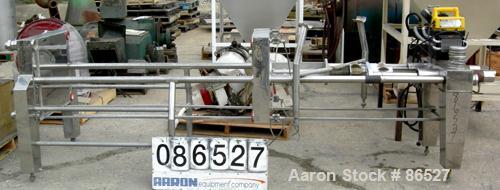 USED: Carlson Ford Ltd polishing press skeleton (frame only). Requires 22" x 22" plates. 2" corner feed/discharge, Enerpac hydraulic closing device. Unitized on a stainless steel clad frame.