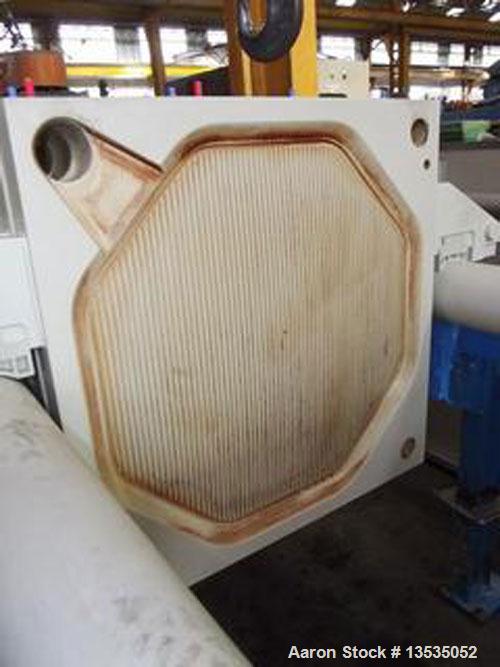 Used-Choquenet Filter Press.  Equipped with 60 polypropylene trays 31.5" x 31.5" (800 x 800 mm) of 65 m2.  Volume of 30.7 cu...