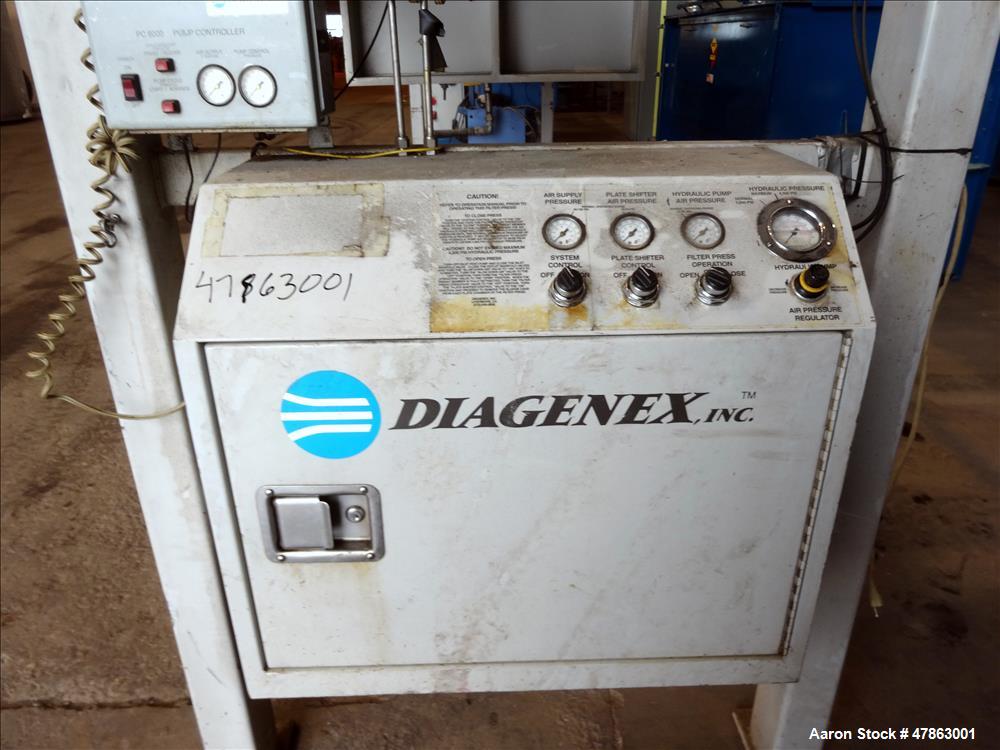 Used- Diagenex Model DP 1000 35/50 Filter Press.