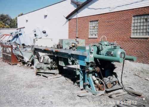 USED: Edwards & Jones filter press, 1000 mm, non-gasketed, 29 cu ft expandable to 36 cu ft, 225 psi. Has plate shifter, core blow. Mfg 1983. 35 expandable to 44 chambers. Electric screw closure.