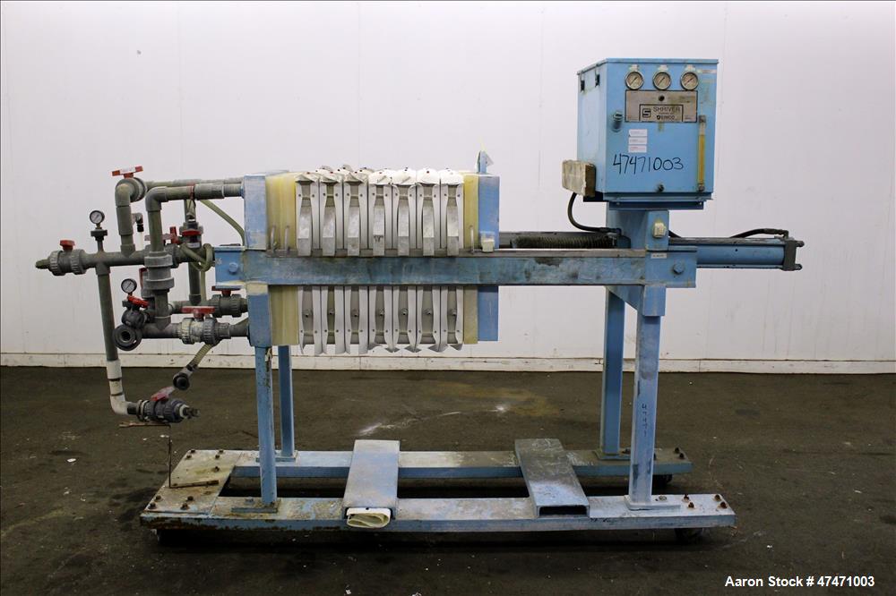Used Emico Shriver Filter Press, Model M630FB-6PP-MEMH-DB-100-40MM.