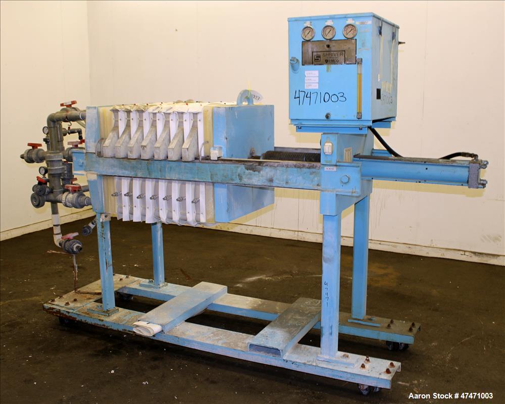 Used Emico Shriver Filter Press, Model M630FB-6PP-MEMH-DB-100-40MM.