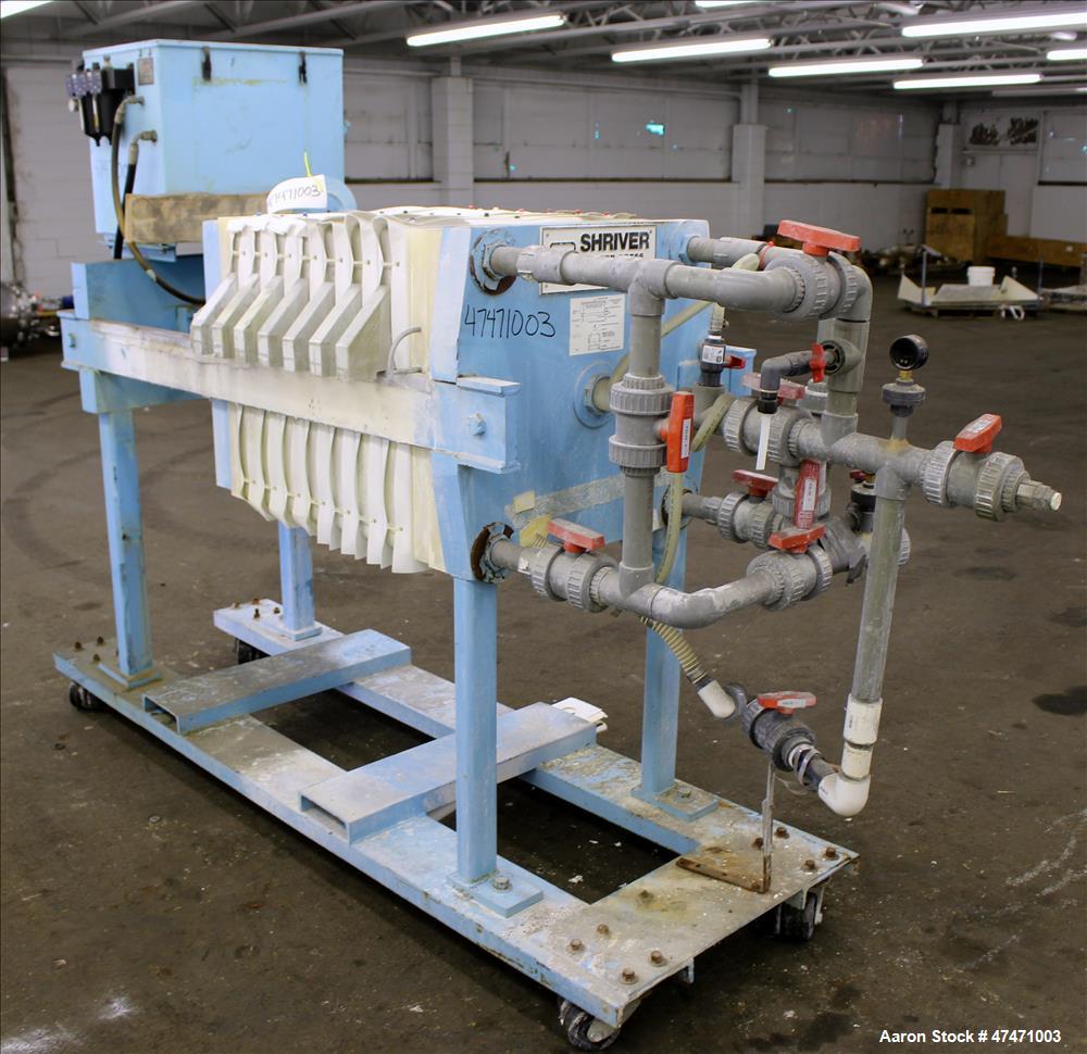Used Emico Shriver Filter Press, Model M630FB-6PP-MEMH-DB-100-40MM.