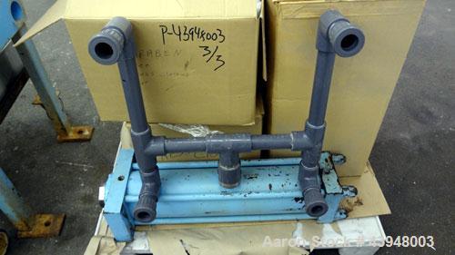 Used- Eimco Shriver Filter Press, Model M630FB. Carbon steel frame, (12) 24-3/4” x 24-3/4” x approximate 1/2" recess polypro...