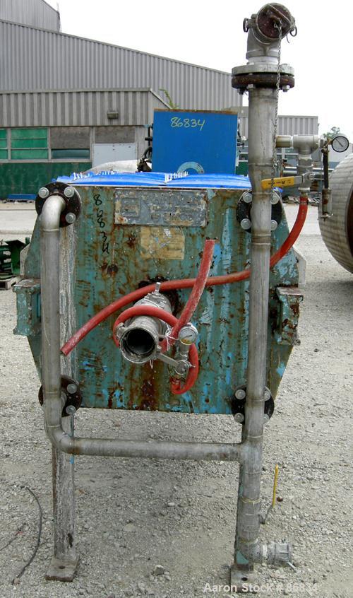 Used Eimco Shriver Filter Press, Model M800FB, carbon steel frame. (23) 31.5" x 31.5" x 2-1/2" thick x approximate 1/2" recess polypropylene plates; (1) head, (1) tail plate. Approximate 165 square f...