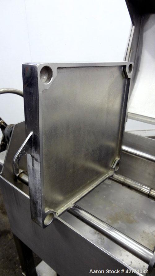 Used Ertel Vapor-Master Enclosed Plate & Frame Filter Press, Model EUS-O, 316 Stainless Steel. (5) Plates, (6) Frames, (1) Spacer, (1) head, (1) tail. Manual ratchet closure. Approximate (0.26) cubic...