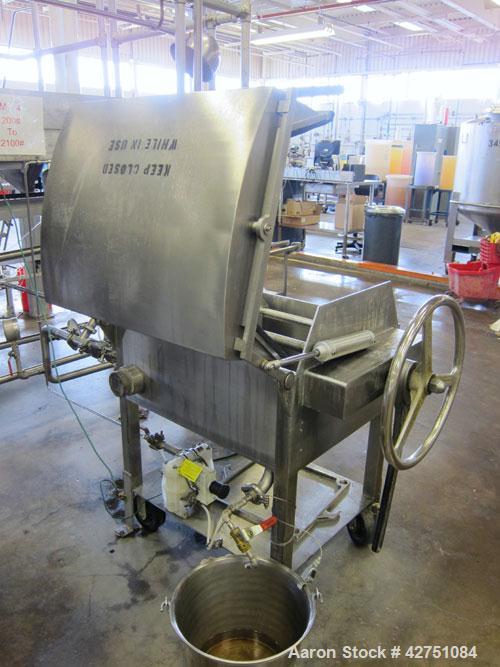 Used Ertel Vapor-Master Enclosed Plate & Frame Filter Press, Model EUS-16, 16'' x 16'', 316 Stainless Steel. (5) Plates, (4) Frames, (1) Spacer, (1) head, (1) tail. Manual ratchet closure. Approximat...