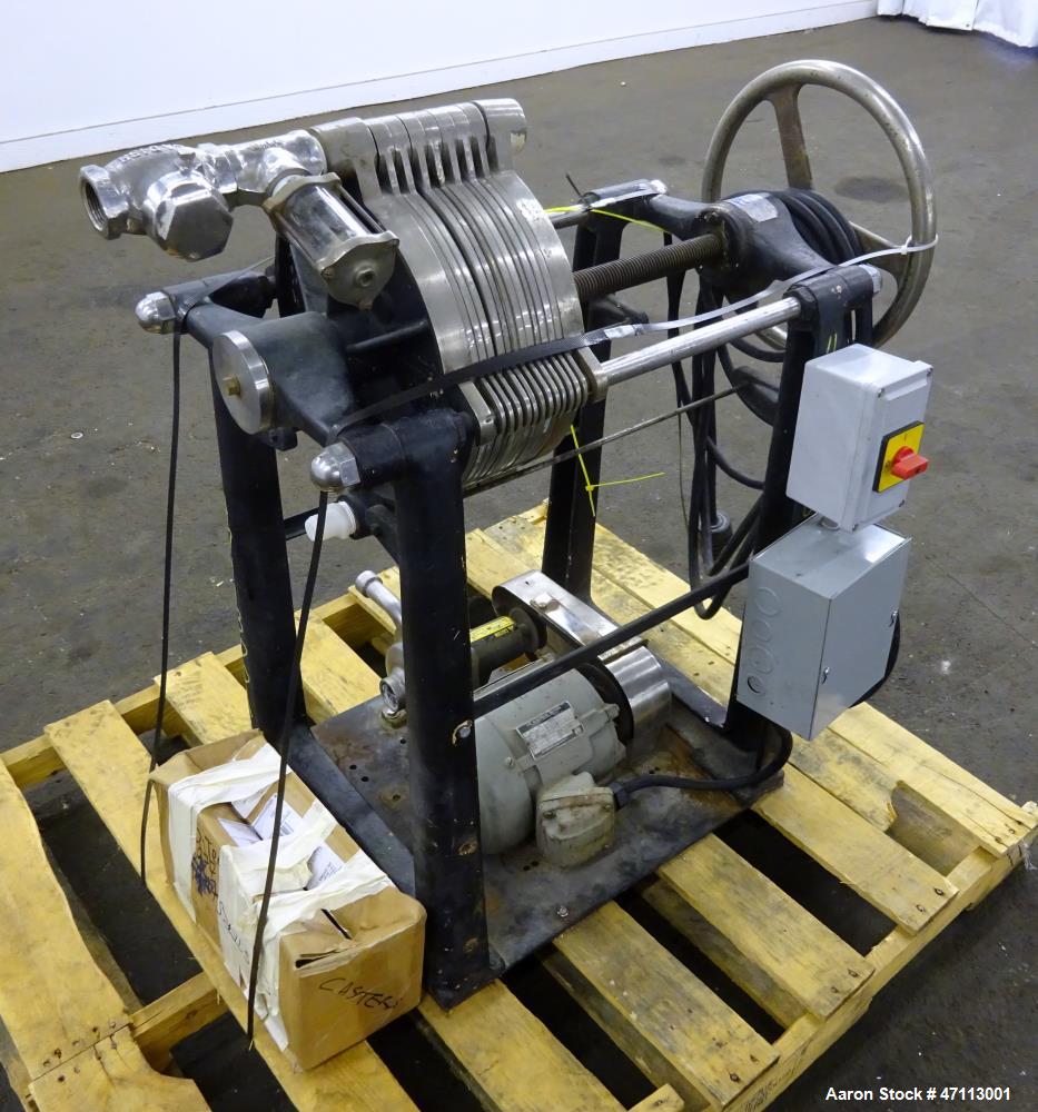 Used Ertel Plate & Frame Filter Press, Model EW-1140.