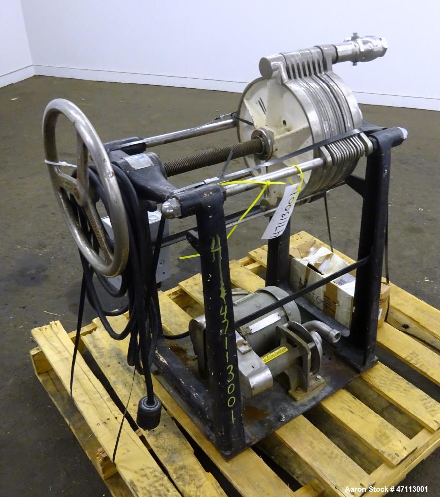 Used Ertel Plate & Frame Filter Press, Model EW-1140.