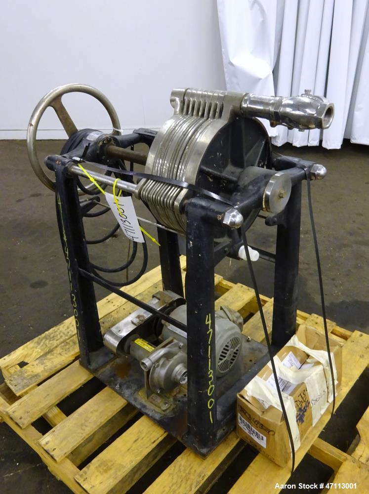 Used Ertel Plate & Frame Filter Press, Model EW-1140.