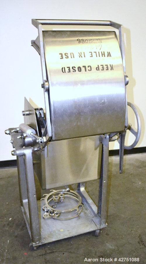 Used Ertel Plate & Frame Filter Press, Model EW, 12'’ Diameter, 316 Stainless Steel. (6) Plates, (5) Frames, 3/8" thick. (1) Head, (1) tail. Manual closure. Approximate (0.078) cubic feet cake capaci...