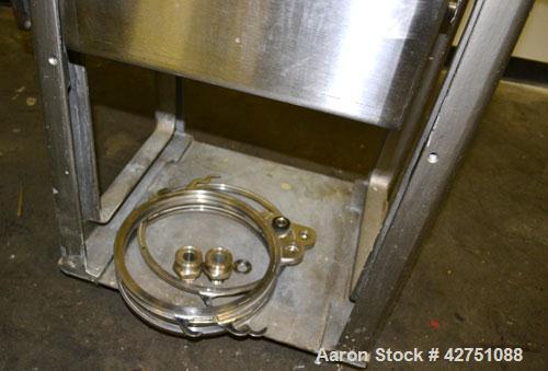 Used Ertel Plate & Frame Filter Press, Model EW, 12'’ Diameter, 316 Stainless Steel. (6) Plates, (5) Frames, 3/8" thick. (1) Head, (1) tail. Manual closure. Approximate (0.078) cubic feet cake capaci...