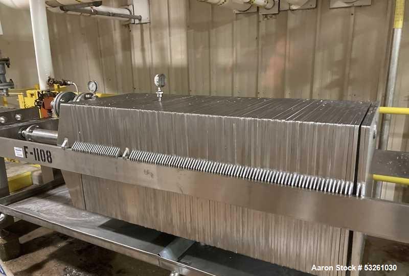 Used Ertel Engineering L600-106 316L Stainless Steel Plate & Frame Filter Press – Approx. 500 Sq. Ft. Filtration Area