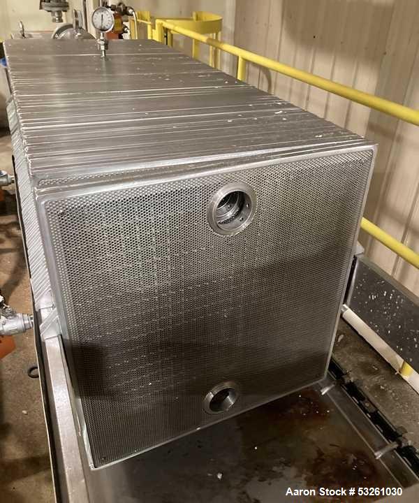 Used Ertel Engineering L600-106 316L Stainless Steel Plate & Frame Filter Press – Approx. 500 Sq. Ft. Filtration Area