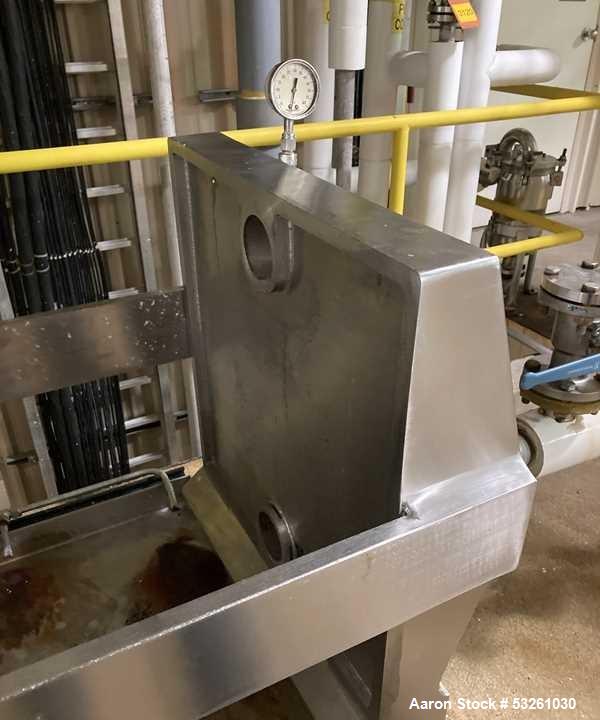 Used Ertel Engineering L600-106 316L Stainless Steel Plate & Frame Filter Press – Approx. 500 Sq. Ft. Filtration Area