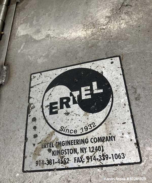 Used Ertel Engineering L600-72 316L Stainless Steel Sanitary Filter Press – 64 Plate & Frame Filtration System