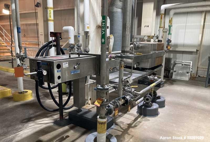 Used Ertel Engineering L600-72 316L Stainless Steel Sanitary Filter Press – 64 Plate & Frame Filtration System